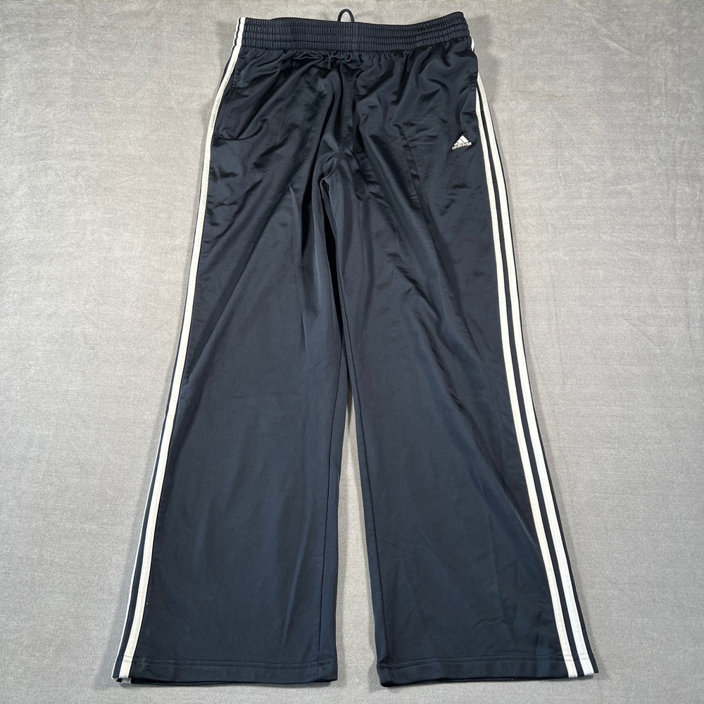 Adidas 3-Stripe Track Pants Loose Fit High Rise Sweatpants Mens 2XL Navy Blue